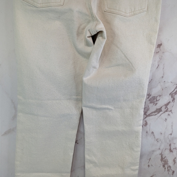 Everlane Jean The Cheeky Straight High Rise Ecru Sandstone Ankle Crop Zip Denim - Picture 8 of 13